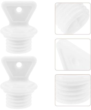 JECOMPRIS Heat Bottle Lock - 2 Pack Plastic Hot Water Sack Replacement Plugs | Universal Anti-Leak Solutions for Water Jugs | White - Buy Online on GoSupps.com