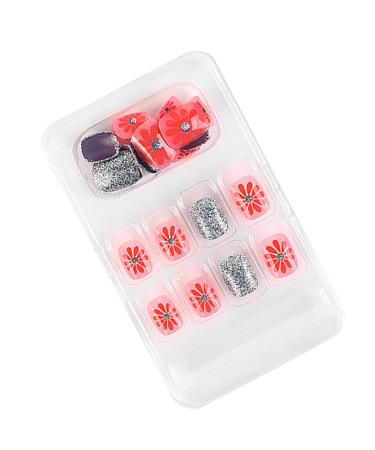 dijiusidy False Nail Fashionable Various Shapes Fingernail Full Coverage Strong Viscosity Adjustable Paster for Manicure Art 11 F741 11 1 count (Pack of 1)