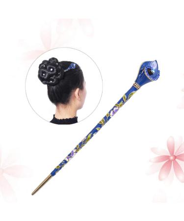 Buy Chinese Rhinestone Hair Stick & Hairpin - Blue Chignon Pin for Elegant Updos | International Shipping - Buy Online on GoSupps.com