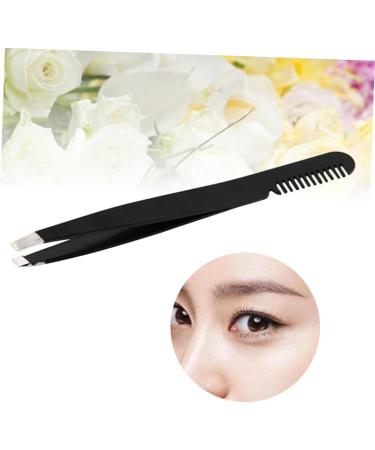 FRCOLOR lash Cluster Eyelashes tweezer Eyelashes Extension Eyebrow Tweezer Eyebrow Clip Stainless Steel Makeup Tools medium Black - Buy Online on GoSupps.com