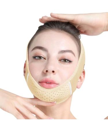 Chin Strap for Women - Double Chin Reducer & V Line Face Lifting Mask | Soft Slimming Face Belt (Skin Color - Buy Online on GoSupps.com