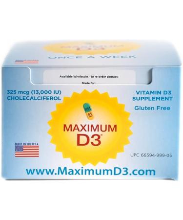 Maximum D3 13,000 IU Capsules - 60-Week Supply (720 Capsules Total) - Buy Online on GoSupps.com