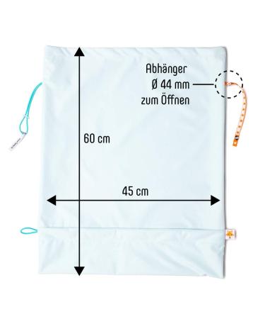 Foxy Baby XL Wetbag - Self-Draining Diaper Bag with Leak Protection | Apple Blue Lake Green - Ideal for International Shipping - Buy Online on GoSupps.com