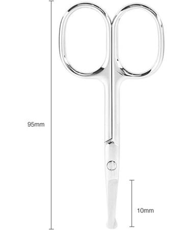 Nose Hair Trimmer - Stainless Steel Portable Mustache & Ear Hair Remover Scissors - Buy Online on GoSupps.com