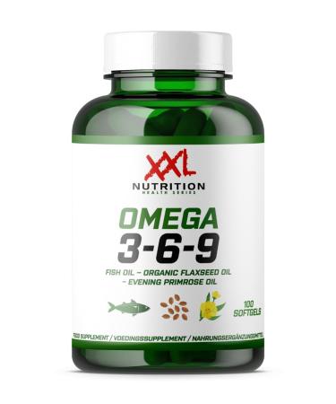 XXL Nutrition - Omega 3-6-9 - Capsules High Dose Fish Oil - 100 Softgels