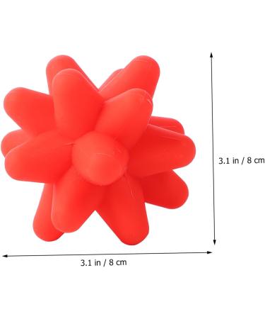 Frcolor 3-Stars Fitness Ball Set | Muscle Massage Gear - Portable Foot Massager & Massage Roller (3PCS Red 8x8cm) - Buy Online on GoSupps.com