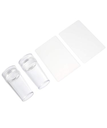 Beaupretty 4 pieces nail template clear joint stamp nail art plate nailart-template nail art templates diy nial art template nail stamp tool white acrylic steel plate nail made of steel