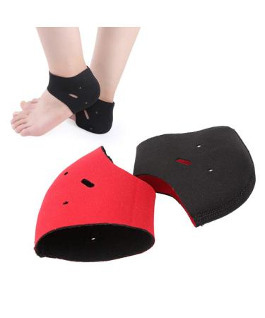 Uonlytech 2Pcs Heel Cushion Protectors  Plantar Fasciitis Heel Pads Heel Cushion Warm Insole Ankle Guard for Man Women Walking Foot Pain Sports