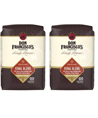 Don Francisco's Kona Blend Medium Roast Ground Coffee (18 oz Bag) (Pack of 2)