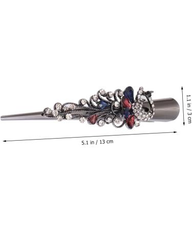 DOITOOL 1PC modeling rhinestones womens hair clips Accessories decor Korean version Peacock hairpin French crystal clip make up animal grace Hair piece french decor - Buy Online on GoSupps.com
