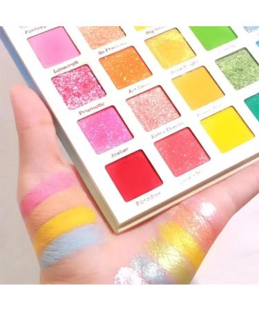 30 Color Rainbow Eyeshadow Palette | Highly Pigmented | Long Lasting & Waterproof | Glitter & Matte Shades | Professional Makeup Gift Set - Buy Online on GoSupps.com