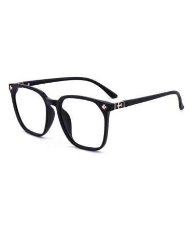 GUDVUE Oversized Blue Light Glasses Computer Reading/Gaming/Phones Glasses Anti Glare/UV400/Eye Strain Large Square Frame Black