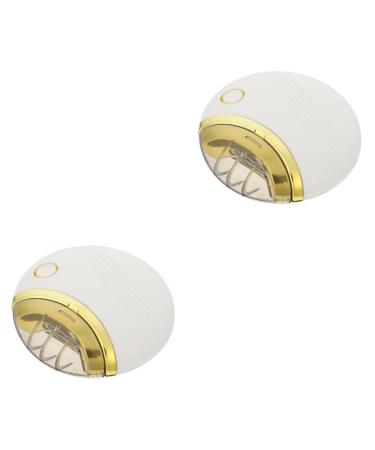 FAVOMOTO 2 Sets Electric Manicure Nail Clippers Pedicure Kit USB Charging Nail Trimmer Electric Nail File Automatic Electric Trimmer Nail Kits Abs White Nursing Kit Charge