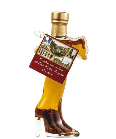 Extra Virgin Olive Oil Infused withChili pepper 100 ml in Decorative Italy Bottle