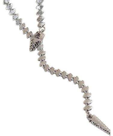 KUAIYIJU Trendy Snake Pendant Necklace | Stylish Gothic Choker Jewelry for Girls & Women - Silver Drop Chain - Buy Online on GoSupps.com
