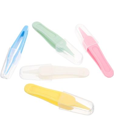 20-Piece Healeved Precision Tweezers Set for Baby Cleaning Supplies - Pink Round Head Booger Clip - Assorted Colors - Pack of 4 Medium Tweezers - Buy Online on GoSupps.com