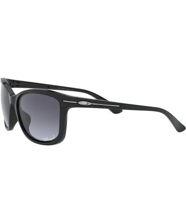 Oakley Women's Oo9232 Drop-in Cat Eye Sunglasses - Polished Black/Grey Polarized - Buy Online on GoSupps.com