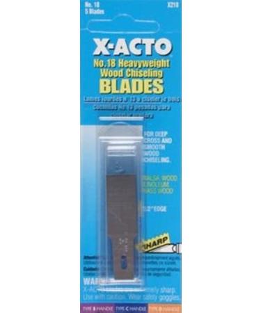 X-Acto H0859#18 Heavyweight Chiseling Blades - Pack. of 5 (SKU X218) - Buy Online on GoSupps.com