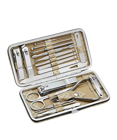 USUASI Tweezers set 12 in1set-professional stainless steel tweezers nail clippers trimming facial hair removal facial cleaning aids high-precision tweezers for men and women (B-19 in1set)