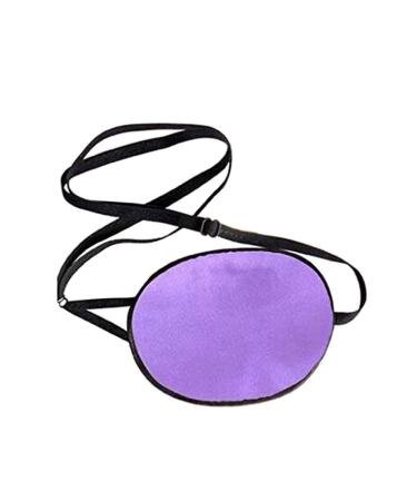 Adults Eye Patch Silk Single Eye Mask Amblyopia Corrected Visual Acuity Recovery Eye Patch Patch for Lazy Eye (Purple)
