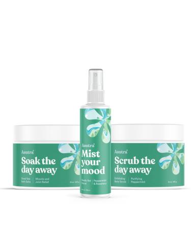 ASUTRA Mint Scent Bundle   4 Fl oz Peppermint & Rosemary Essential Oil Aromatherapy Spray - 16 oz Muscle and Joint Relief Dead Sea Bath Salts   16 oz Purifying Peppermint Dead Sea Salt Body Scrub Mint Bundle - Buy Online on GoSupps.com