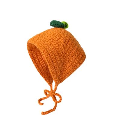 Limtula Cute Girls Ear Protect Hairband Hiphop Tie Back Bandana Headband Adjustable Turban Spring Autumn Hair Accessories Orange