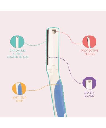 FURR By Pee Safe Women's Facial Razor - Pack of 4 | Safe & Effortless Shave | Each Razor Lasts Up to 5 Uses - Buy Online on GoSupps.com