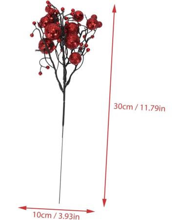 Zerodeko 18 Pcs Berry Bunch Cuttings Fake Holly Berries Holiday Floral Picks Artificial Stem Ornaments Christmas Decorations Garland Diy Wreath Decors Accessories Plastic Red Christmas Tree Redx3pcs 30x10cmx3pcs - Buy Online on GoSupps.com