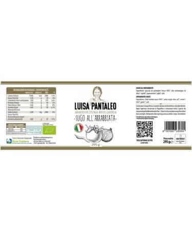 Pantaleo Agricoltura Luisa Pantaleo Organic AllArrabbiata Sauce 6 jars of 295 g 100 Made in Italy without preservatives low fat condiment for pasta - Buy Online on GoSupps.com