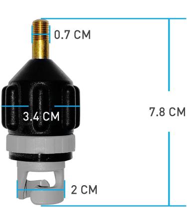 Abrazo SUP Electric Pump Adapter - Fast Inflation Schrader Valve for SUPs, Boats, Kayaks | Works with Electric & Bike Pumps - Buy Online on GoSupps.com