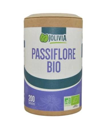 Passionflower Organic - 200 Vegetable Capsules of 230 mg | Capsule Size | Food Supplement | Vegan | Made in France