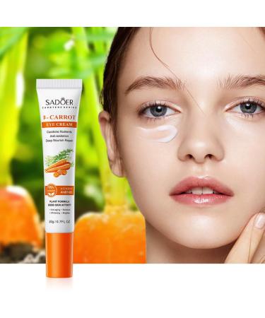 Carrot Eye Cream - Anti Dark Circles Reduces Bags & Moisturizes Dry Skin | Firming Eye Care - Buy Online on GoSupps.com