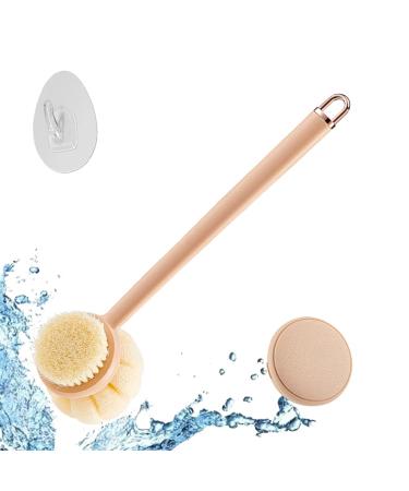 3 in 1 Bath Brush for Women  Back Scrubber with Long Handle Interchangeable Heads Multifunctional Body Scratcher with Soft Stiff Bristles for Exfoliating Massage Deep Cleansing Perfect for Shower Bath