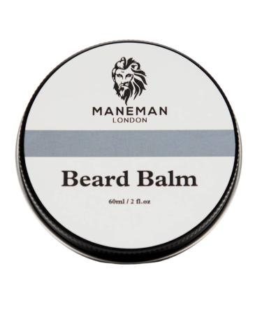Maneman London Sandalwood Beard Balm For Men - Premium Natural Beard Thickener & Beard Softener For Men - Beard Conditioner for Men Enriched with Shea Butter & Argan Oil - 60g