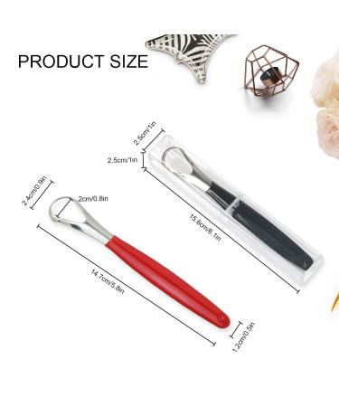 3 Pack Stainless Steel Tongue Scraper with Case - Dual Scraping Metal Tongue Cleaner for Adults - Fight Bad Breath - Oral Care Kit (Black Red Silver) - Buy Online on GoSupps.com