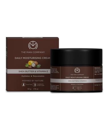The Man Company Non-Sticky Daily Moisturizing Cream for Men | Hydrating Face Moisturizer with Shea Butter & Vitamin E | 50gm - For Dry Skin - Buy Online on GoSupps.com