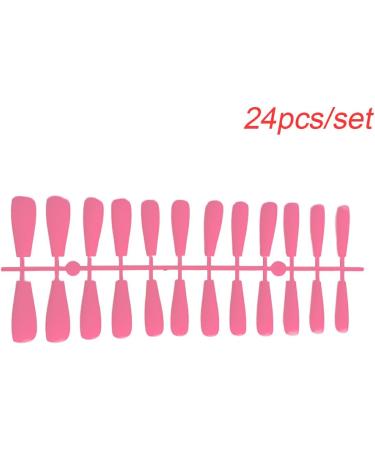 dijiusidy 1 Set French Tip Press on Nails Matte Adhesive Tabs Full Cover Ballerina Solid Colors Art Decals Salon for Women Girls Type 10 - Buy Online on GoSupps.com