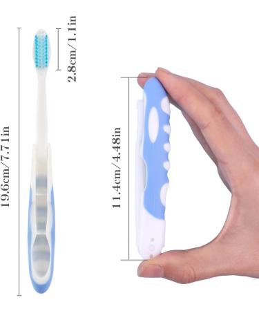 Buy Tslrsa Foldable Travel Toothbrush - 8 Soft Bristle Portable Toothbrushes for Adults & Children | Ideal for Sensitive Gums - International Shipping - Buy Online on GoSupps.com