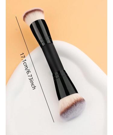 Dual Ended Makeup Brush Set - Versatile Brushes for Eyeshadow Lipstick Blush Highlighter & More - Ideal for Flawless Makeup Application (Black - Buy Online on GoSupps.com