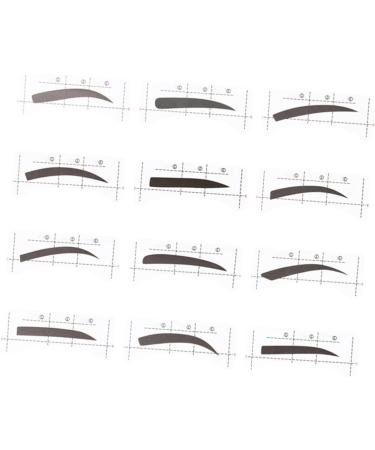 Beavorty 12pcs 48 Eyebrow Shaping Template Eyebrow Card Eyebrow Stencils Sticker Tool Eyebrow Trimming - Buy Online on GoSupps.com
