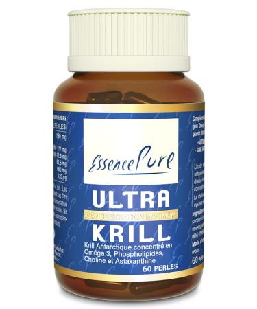 Antarctic Krill Oil Pure Essence - Omega 3 Krill with Astaxanthin Phospholipids and Choline - 60 Beads of Api-Nature