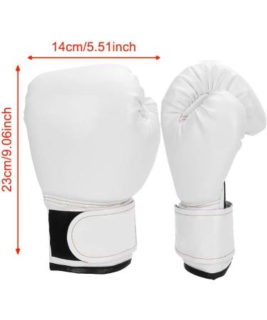 Ruiqas Kids Boxing Punching Gloves - White PU Leather Sparring Gloves for Gym and Martial Arts Training - Buy Online on GoSupps.com