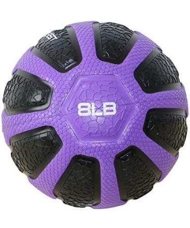 GYMENIST Rubber Medicine Ball with Textured Grip | 2-20 LB Weighted Fitness Balls for Balance and Flexibility | Purple - Buy Online on GoSupps.com