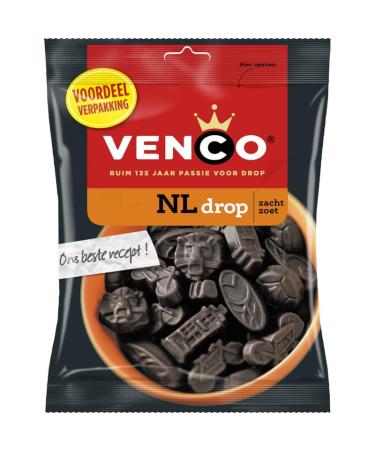 Venco NL-Drop Dutch Licorice (Soft-Sweet) 425 Gram (15 Ounce) 1 Bag
