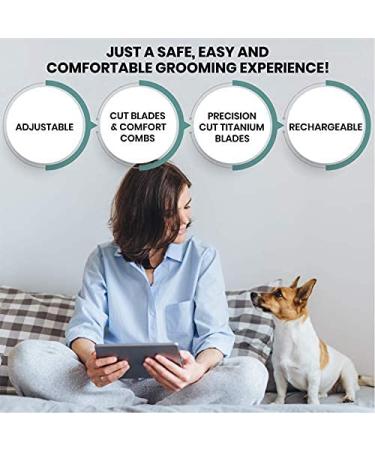 Pet Union Professional Rechargeable Cordless Dog Grooming Kit - Low Noise Clippers for Thick Coats - Complete Grooming Set for Dogs, Cats, and Other Pets - Nail Trimmer Included (Gunmetal) - Buy Online on GoSupps.com
