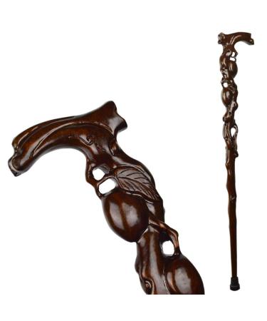 Solid Wood Crutches Disabled&Elderly Lightweight Non Slip Solid Walking Stick Hiking Sticks/Walking Poles for Balance Mobility Aid A Practical Bright Day