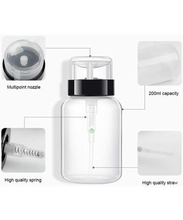 ConStore 2 Pcs 200ml Pump Dispenser Bottles for Nail Polish Remover - Empty Plastic Makeup Alcohol Liquid Pumping Bottles - Buy Online on GoSupps.com