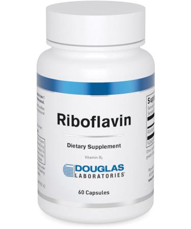 Douglas Laboratories Riboflavin 100 mg | Vitamin B2 | Cellular Energy and Metabolism Support* | 60 Capsules Standard Packaging