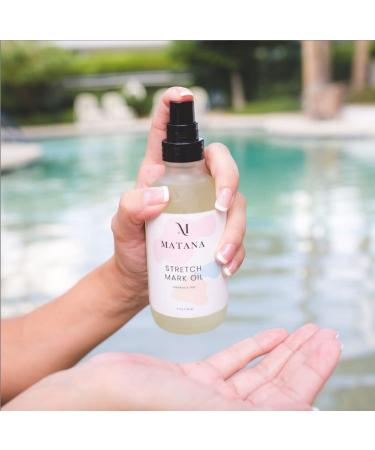 Matana Nourishing Stretch Mark Oil 4 oz | Clean Unscented Pregnancy Skincare | Natural Plant-Based Stretch Mark Prevention - Buy Online on GoSupps.com