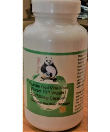 200 * 500mg Vegi-Capsules of Tripterygium Wilfordii, Thunder God Vine Root, Lei Gong Teng 10:1 Granules by Baicao